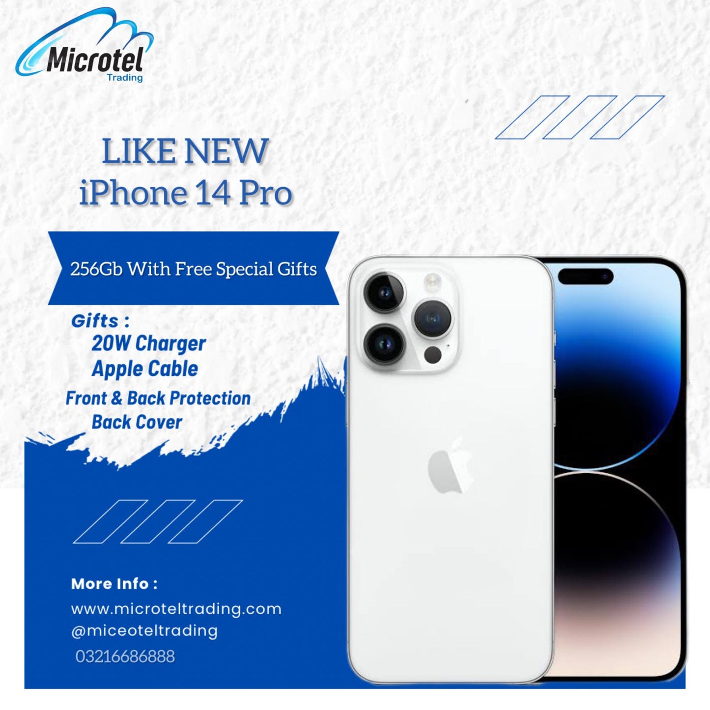 Apple iPhone 14 Pro Just Like New Mobile Official PTA Approved With Free Gits 20w Adapter Usb Cable Free Cover Free Front And Back Protectors