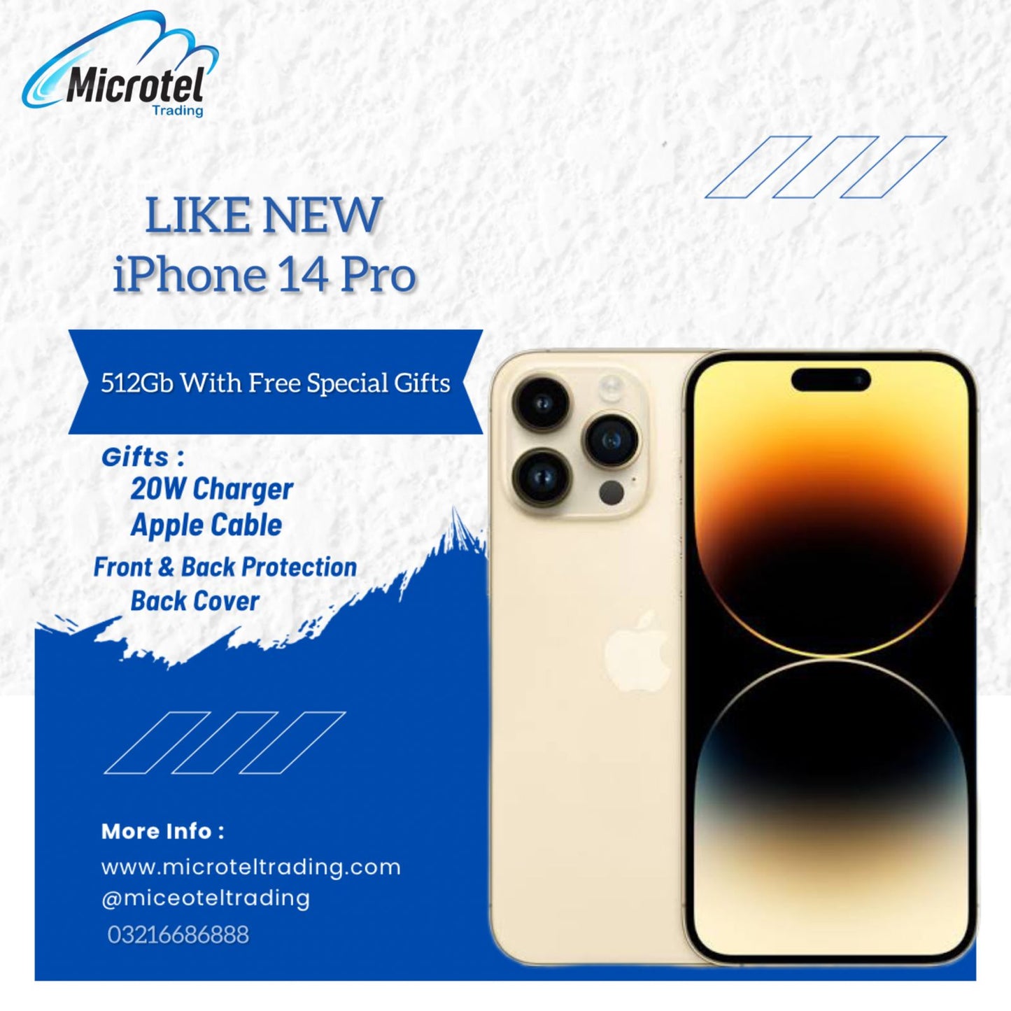 Apple iPhone 14 Pro Just Like New Mobile Official PTA Approved With Free Gits 20w Adapter Usb Cable Free Cover Free Front And Back Protectors