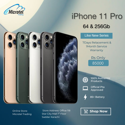 Apple iPhone 11 Pro Just Like New Mobile Official PTA Approved With Free Gits 20w Adapter Usb Cable Free Cover Free Front And Back Protectors