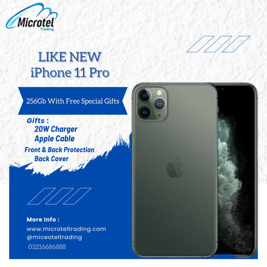 Apple iPhone 11 Pro Just Like New Mobile Official PTA Approved With Free Gits 20w Adapter Usb Cable Free Cover Free Front And Back Protectors
