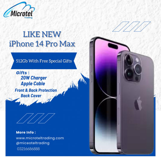 Apple iPhone 14 Pro max Just Like New Mobile Official PTA Approved With Free Gits 20w Adapter Usb Cable Free Cover Free Front And Back Protectors