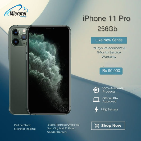 Apple iPhone 11 Pro Just Like New Mobile Official PTA Approved With Free Gits 20w Adapter Usb Cable Free Cover Free Front And Back Protectors